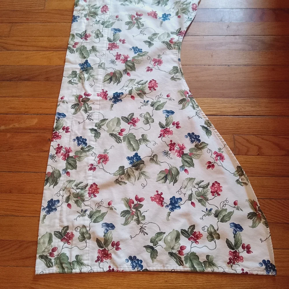 VTG Waverly Orchard Trail LINED Valance Grape Vine Berries Cotton 75